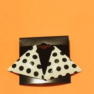 Polka Dot Vintage Triangle Earrings